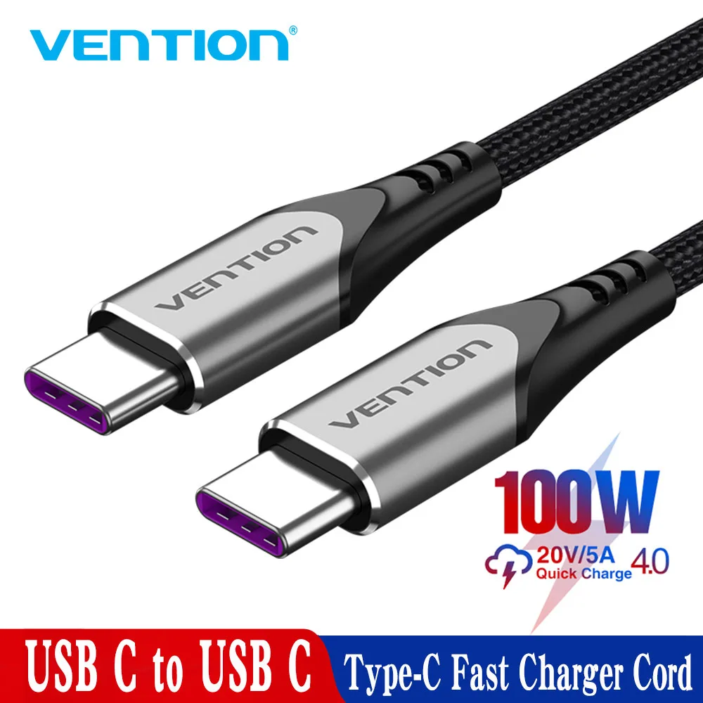 

Vention USB C To USB Type C Cable USBC PD Fast Charger Cord USB-C Type-c Cable 60W For Xiaomi mi 10 Pro Samsung S20 Macbook iPad