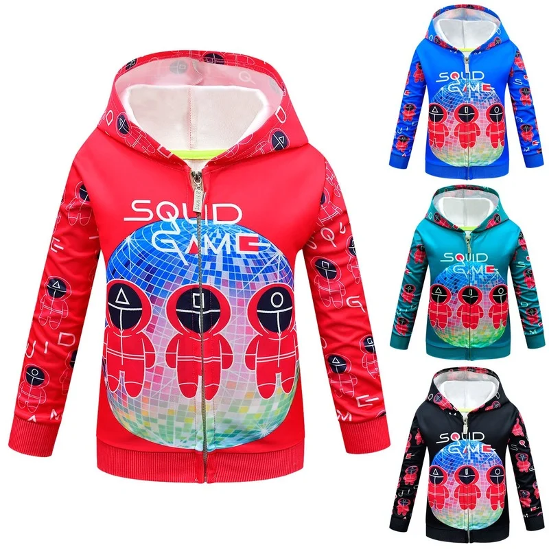 

Детская демисезонная куртка на молнии с длинным рукавом и капюшоном