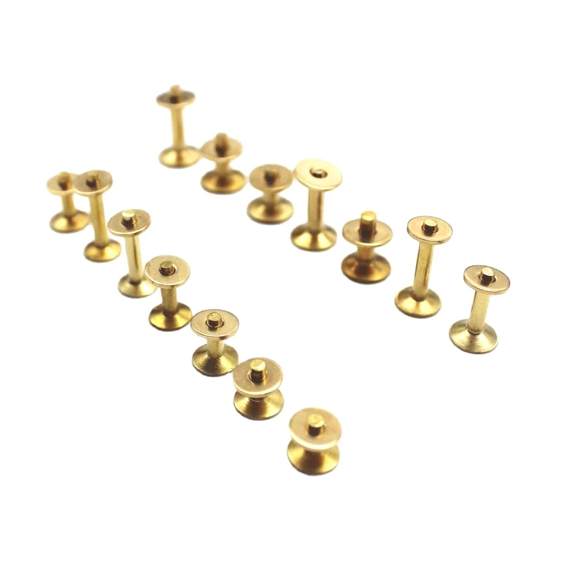 

500pcs Leather Craft Repair Brass Rivets 9x8 9x9 9x12 9x17 9x19 10x12 10x14 10x19 11x12 11x16 12x10 12x12 12x19