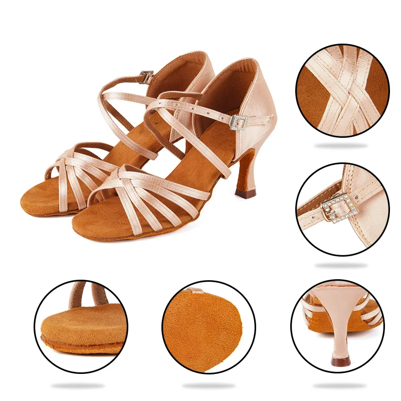 

Hot Selling Ballroom Dance Shoes Women New Latin Dance Shoes Ladies Salsa Sandals Performance Tango Cha-Cha Dancing Shoes