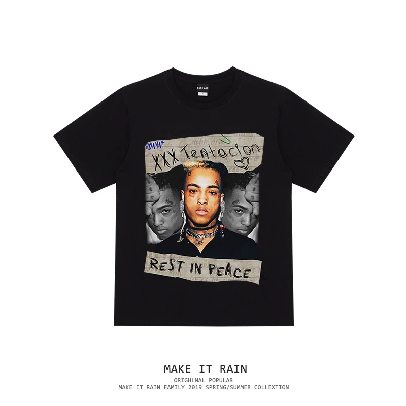 

XXXTENTACION T-shirt men women hiphop rap oversized vintage tops loose summer skateboard fashion unisex streetwear tees 2