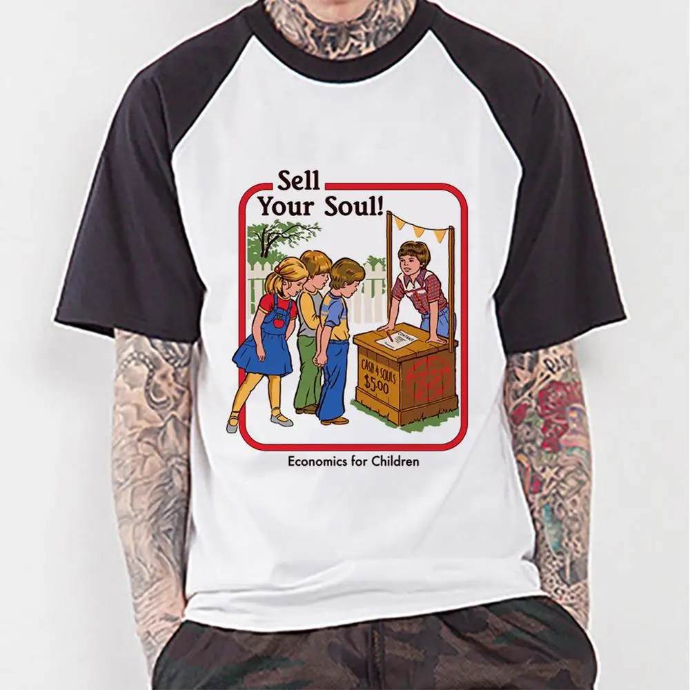 Футболка в стиле Харадзюку с изображением сатаны для мужчин и женщин|Мужские