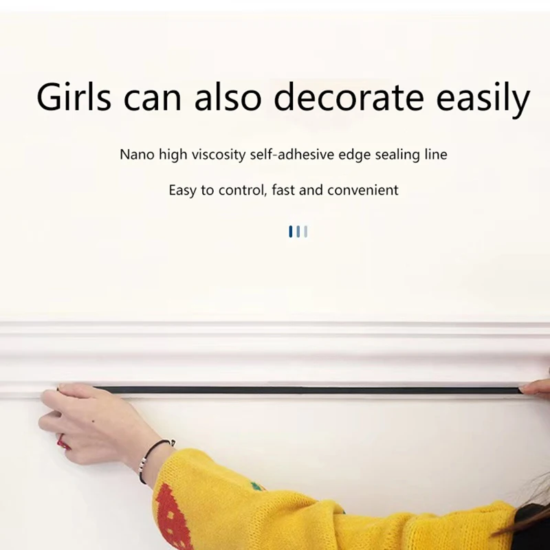 3d self adhesive decorative strip waterproof and moisture proof decoration 3d wall stickers kitchen bathroom sealing strip decor free global shipping