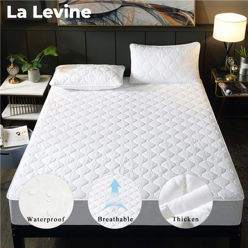 

1.8m Mattress Cover Reusable Waterproof Pad Queen King Twin Size Mattress Topper Breathable Anti Dust Mite Comforter Bedding Set