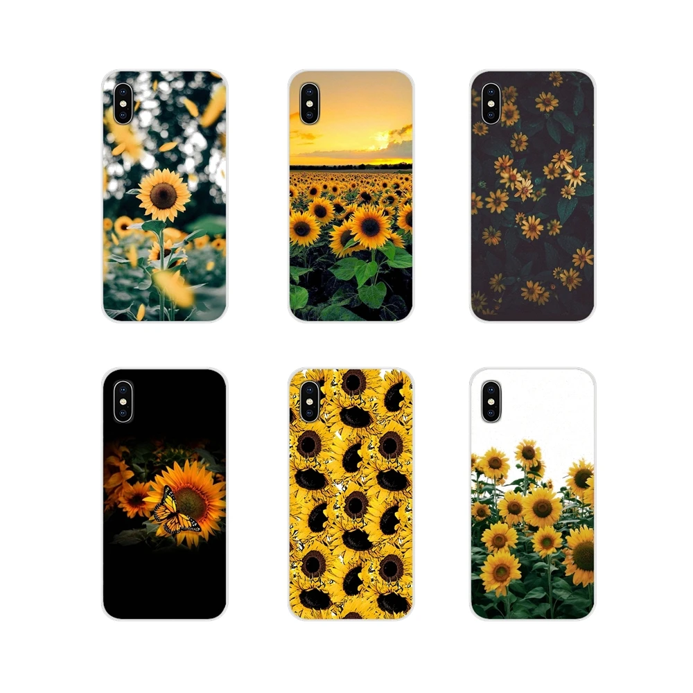Аксессуары чехлы для телефонов с подсолнухами и цветами Huawei G7 G8 P7 P8 P9 P10 P20 P30 Lite Mini