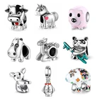 Новый бутик искусственного серебра AIE, милая молочная фантазия, бусины, Изящные Ювелирные изделия, подвески сделай сам подходят для оригинальных браслетов