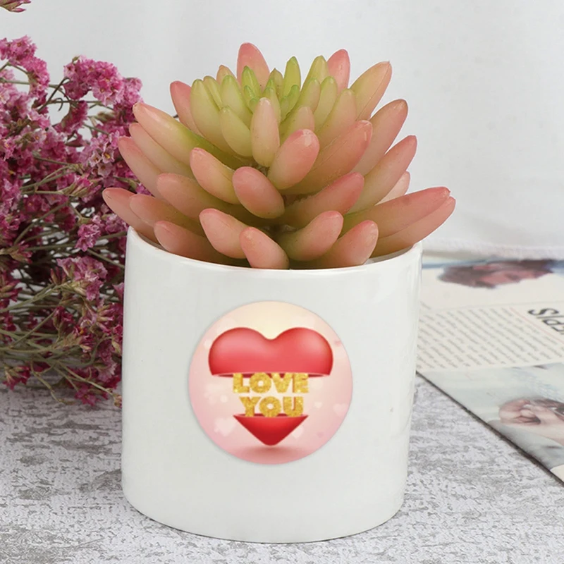 

New 1" Happy Valentine's Day Sticker I LOVE YOU With Heart Thank You Sealing Labels Birthday Party Handmade Box Tag Favors Decor