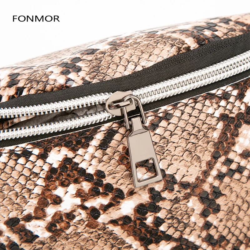 Поясная Сумка для женщин со змеиным принтом забавная нагрудная сумочка из