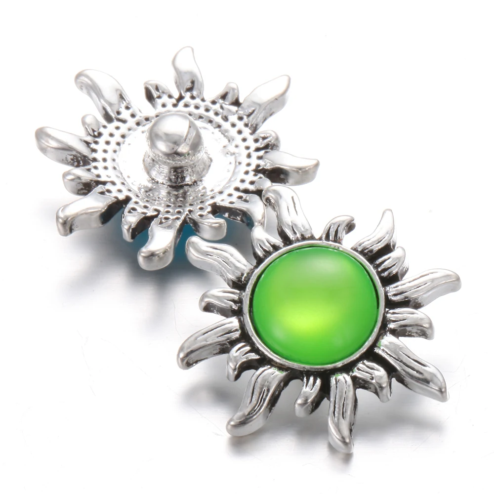 10 шт./лот 18 мм оснастки ювелирные изделия Лот Цветы кнопка со стразами Fit браслет с