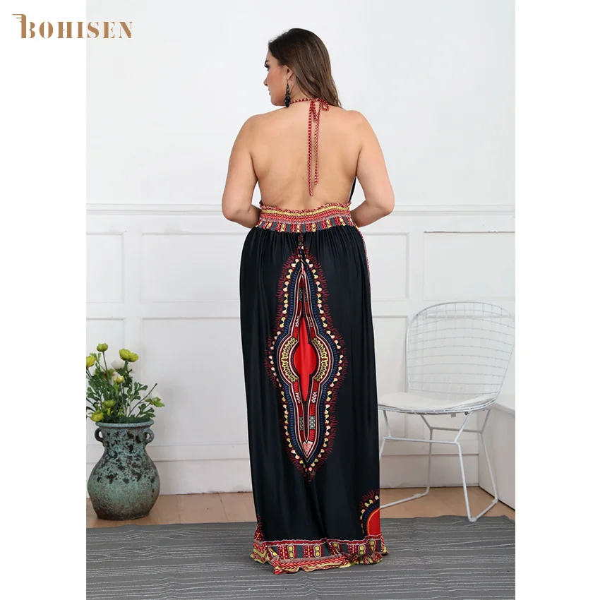 BOHISEN африканские платья для женщин Дашики плюс размер &quotАнкара&quot Африканский