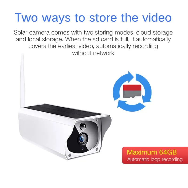 IP камера наружная беспроводная с солнечной панелью 2 МП 1080P|Камеры