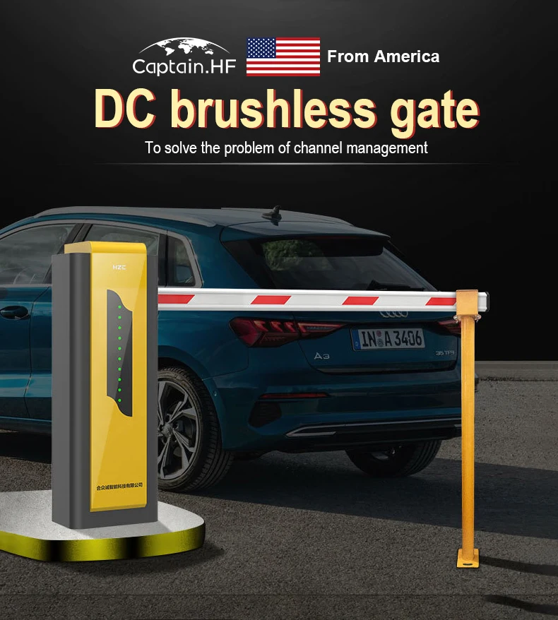 

US Captain Single Pole Highway Gate at the Entrance and Exit, Pedestrian Turnstile Barrier Gate For Car Parking Lot System