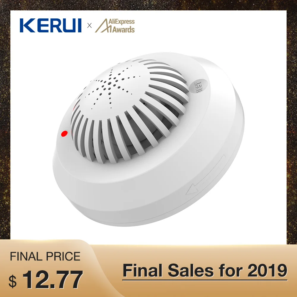 KERUI SD03 Высокая чувствительность пожарный дым сигнализация пожарная безопасность детектор дыма голосовые подсказки домашняя система охранной сигнализации
