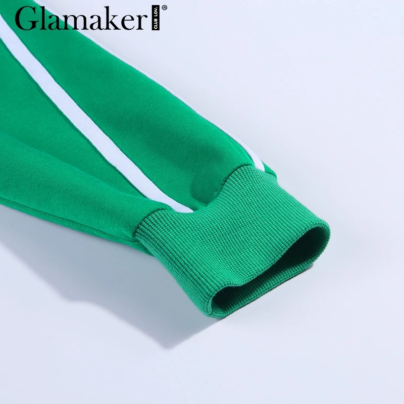 Glamaker цельный полосатый костюм из двух частей короткое платье женское модное осеннее платье на молнии зимние женские уличные вечерние элегантные платья