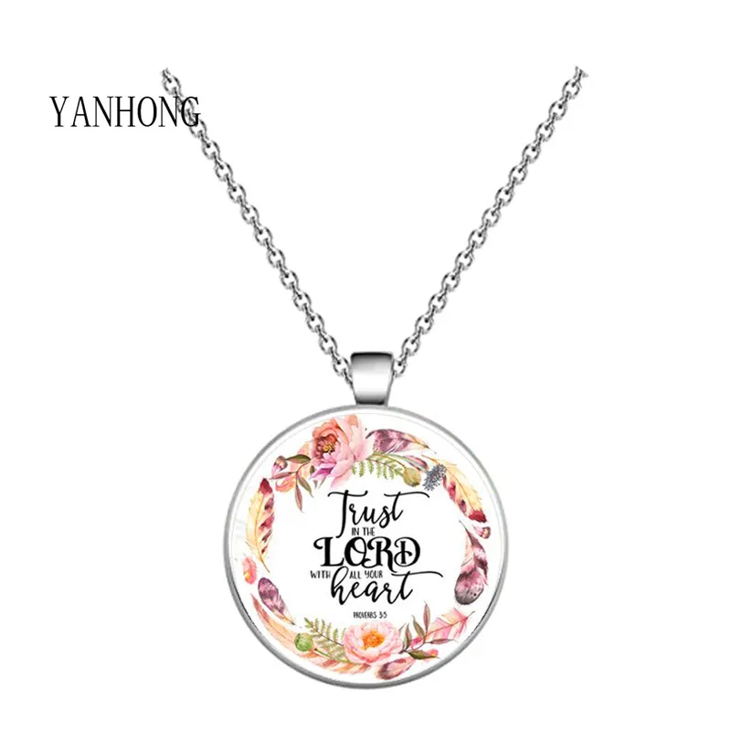 Popular jewelry biblical verse necklace &quotquiet know I am God&quot pendants Psalm 46:10 quotes handmade women | Украшения и
