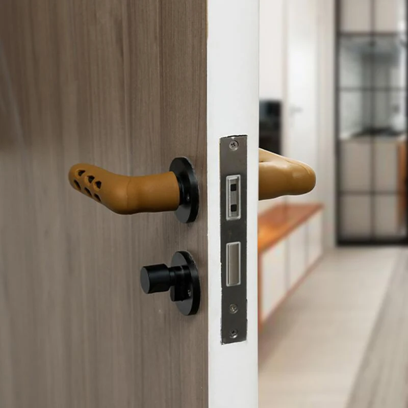 Cubierta de manija de puerta de silicona para ni&ntilde;os, almohadilla de seguridad anticolisi&oacute;n, Protector de pared, alfombrilla protectora anticolisi&oacute;n, accesorios para el hogar-1