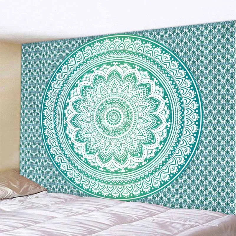 С психоделической мандалой гобелен хиппи настенный домашний фон мандалы из
