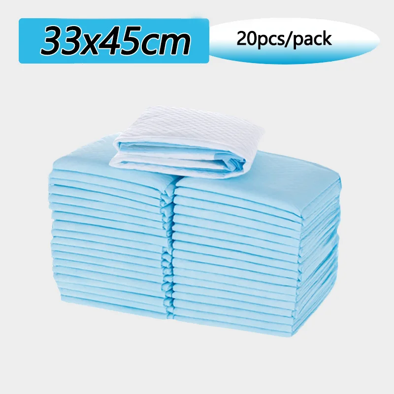 20pcs Blue 33x45cm Herbabe одноразовые пеленки Пеленальный Коврик для взрослых детей или домашних животных Водонепроницаемый пеленальный матрас подгузник - Цвет: 20pcs Blue 33x45cm