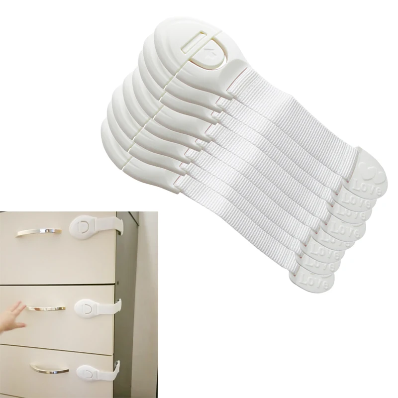 Cerradura de seguridad para cajones y puertas de ni&ntilde;os, cerraduras de pl&aacute;stico para el cuidado de la seguridad, 20/30 Uds.-1