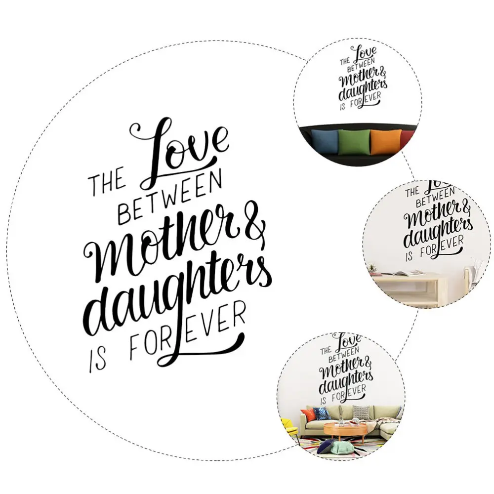 

2pcs Mother's Day Wall Decal Background Wall Decal Letter Wall Stickers