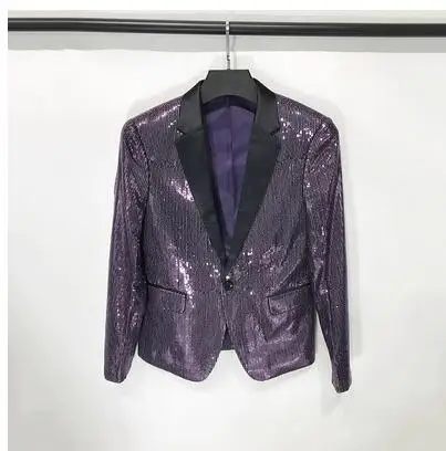 Новый корейский мужской модный костюм с блестками подиумный показ сценический