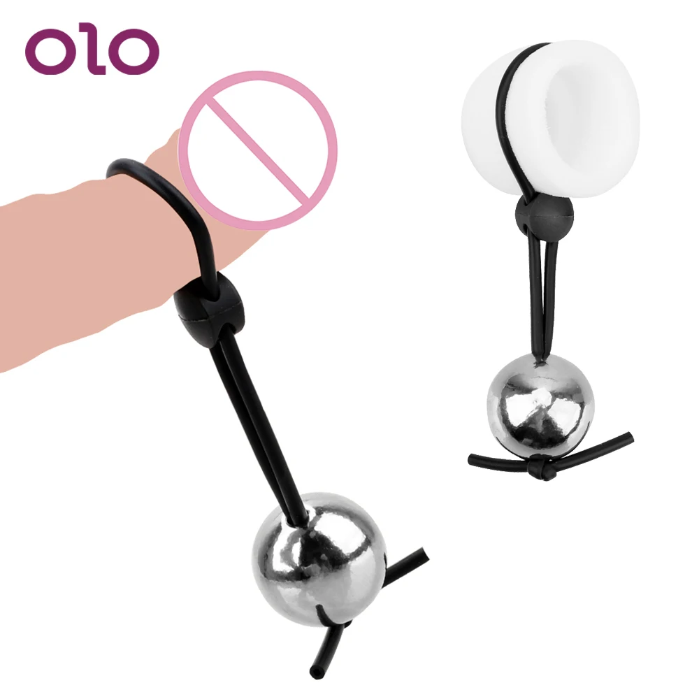 Оло удлинитель для пениса растягиватель металлический шар кольцо ЧЛЕНА