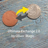 ultimate exchange 2 0 by oliver magic close up magic tricks coppersilver coin transform magia illusion gimmick props magica