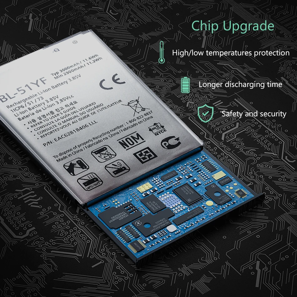 Новая замена 3000 мАч мобильный телефон Батарея BL-51YF для LG G4 H815 H810 VS999 F500 F500S F500K F500L H81 H818 H819 BL 51YF