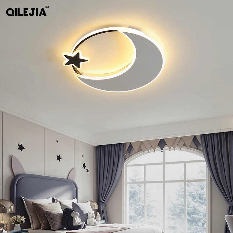 

Creative Star Moon Lamps Modern Led Chandelier Lights For Living Room Study Bedroom Home Lighting Luminaire Fixtures AC90-260V