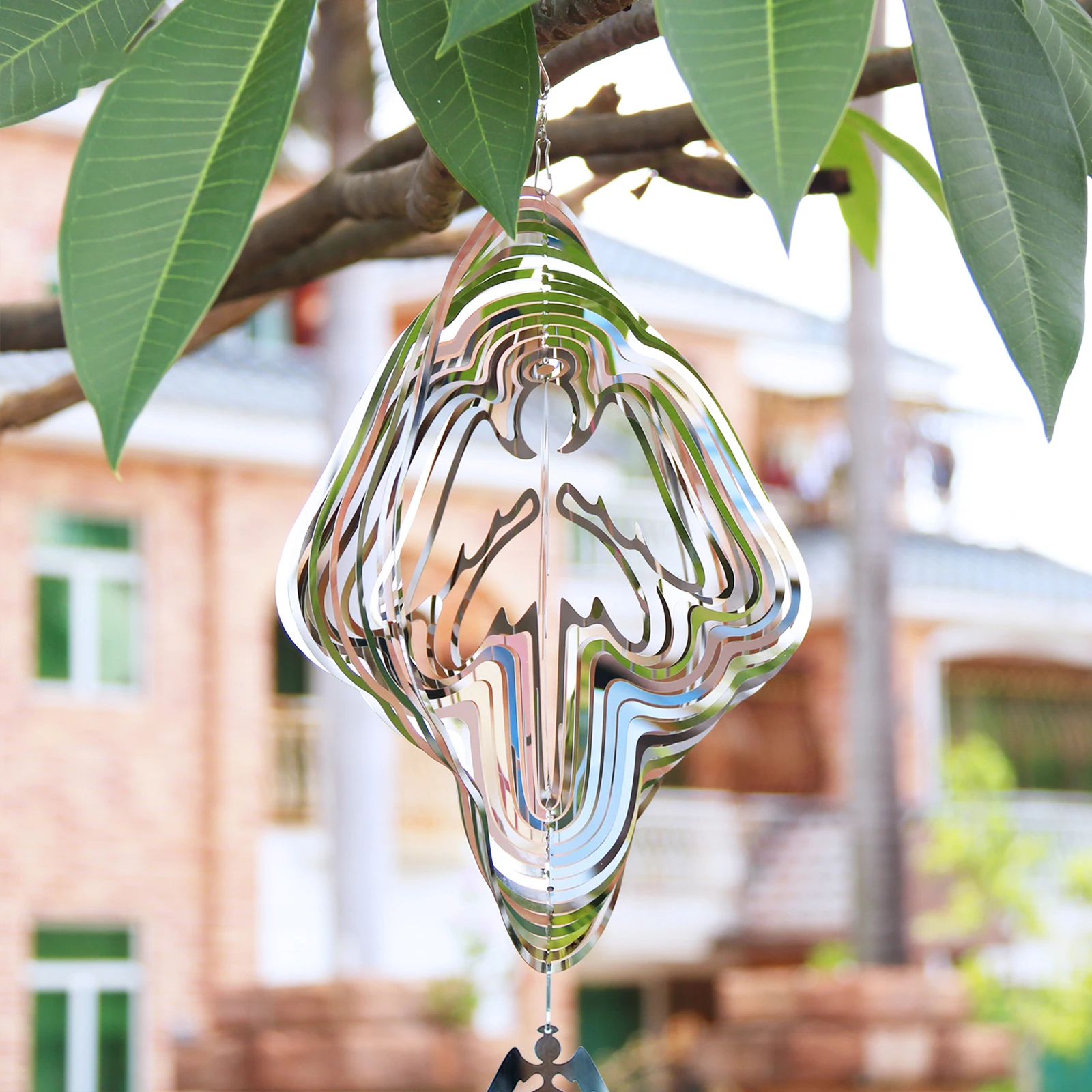 Angel Wind Chime Kinetic 3D Rotating Pendant Stainless Steel Windmill Garden Yard Tree Hanging Decoration | Дом и сад