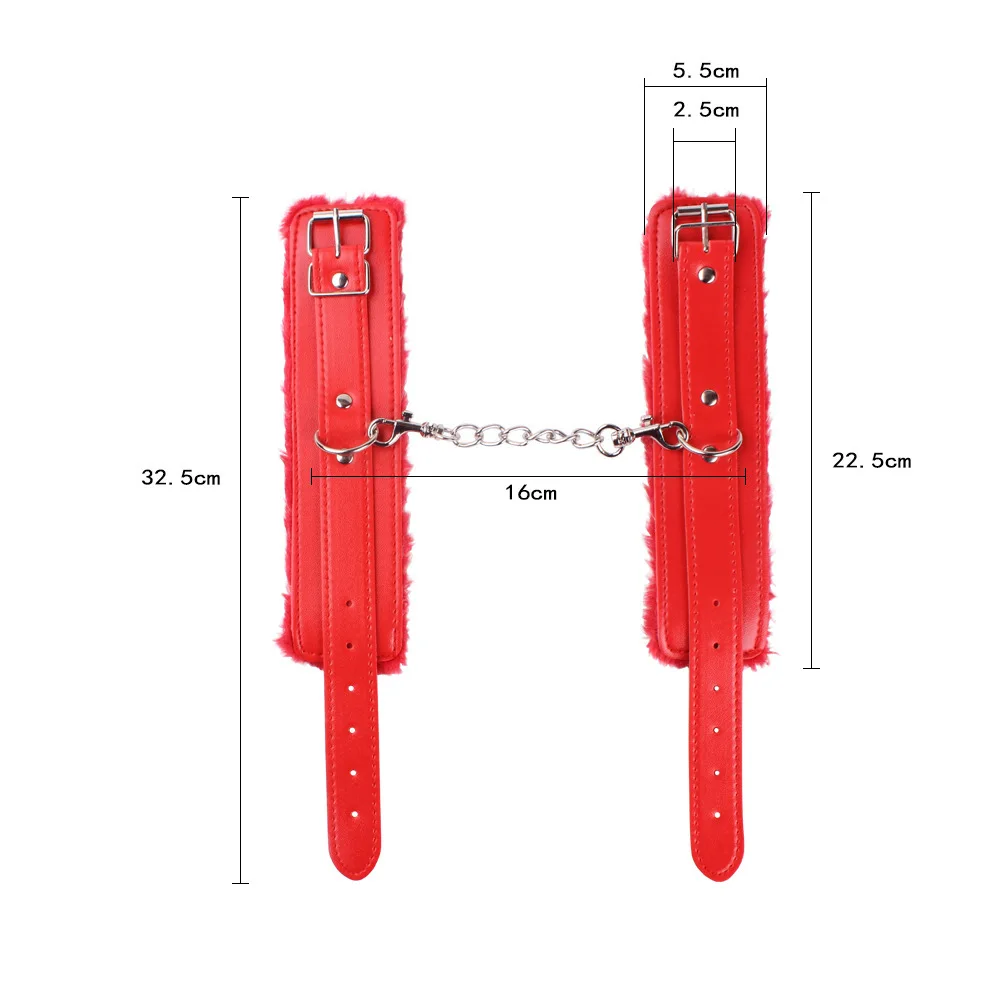 Наручники из искусственной кожи регулируемые для БДСМ-игр | Красота и здоровье