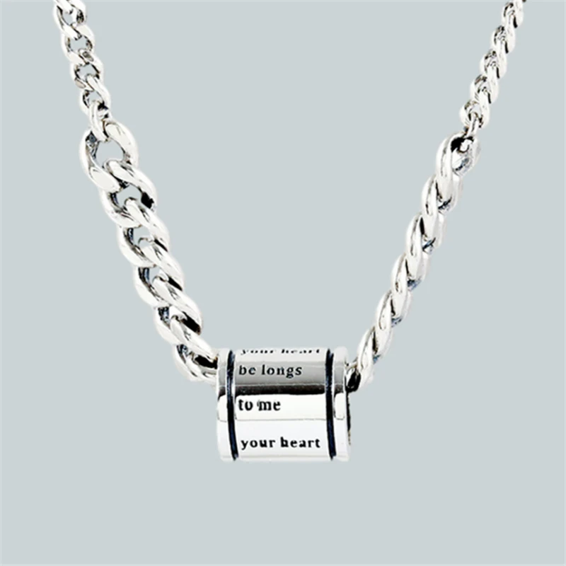 Модное геометрическое ожерелье с подвеской в виде колонны надписью Love женское