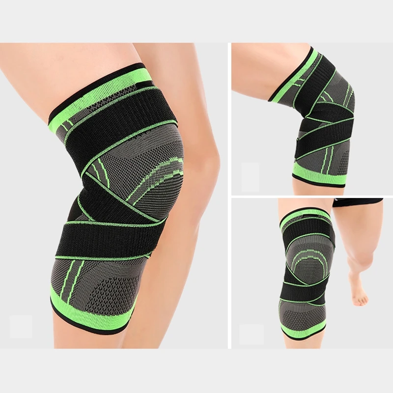 

3D weaving pressurization knee brace hiking cycling knee Support Protector Knee pad XL