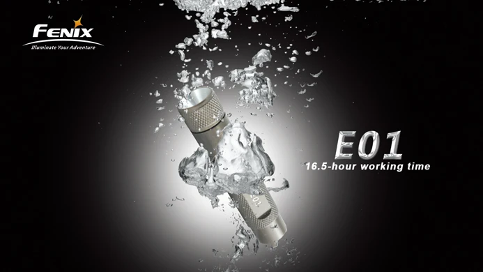 Fenix E01 светодиодный миниатюрный фонарик-брелок Золотой подарок фонарик на батарейках ААА фонарик