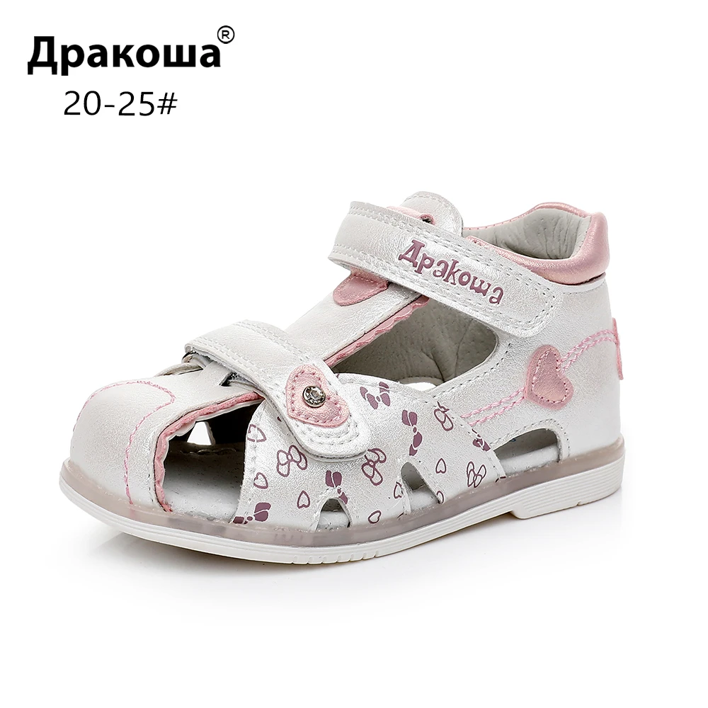 

Apakowa Baby Girls Closed Toe Sandals Summer Toddler Butterfly Princess Beach Sandals 1 Year Old Suitable Orthopedic Shoes