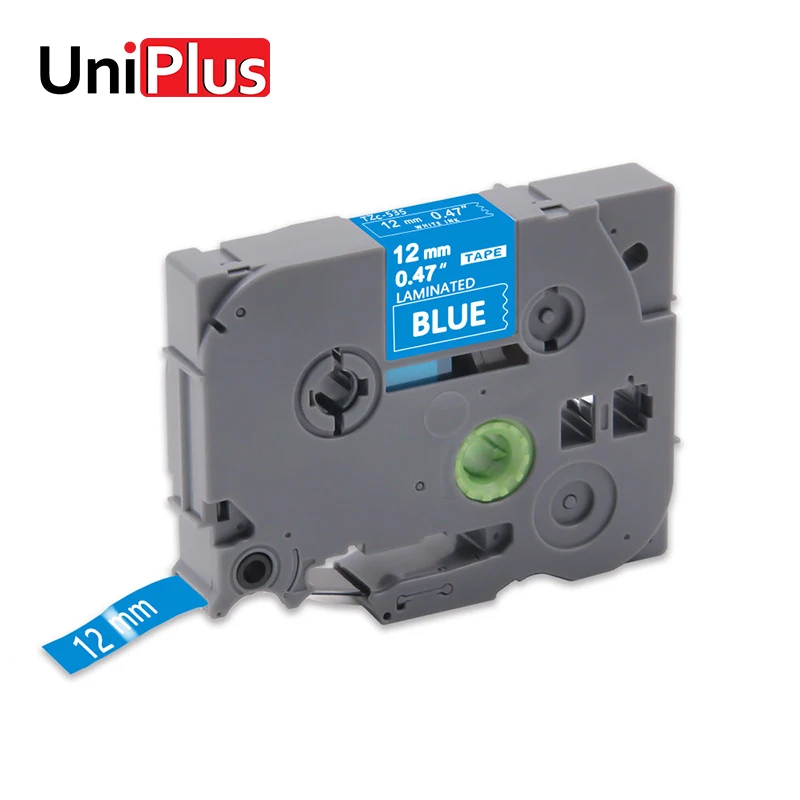 Ламинированные ленты UniPlus 12 мм белого и синего цветов фотоаксессуары tze535