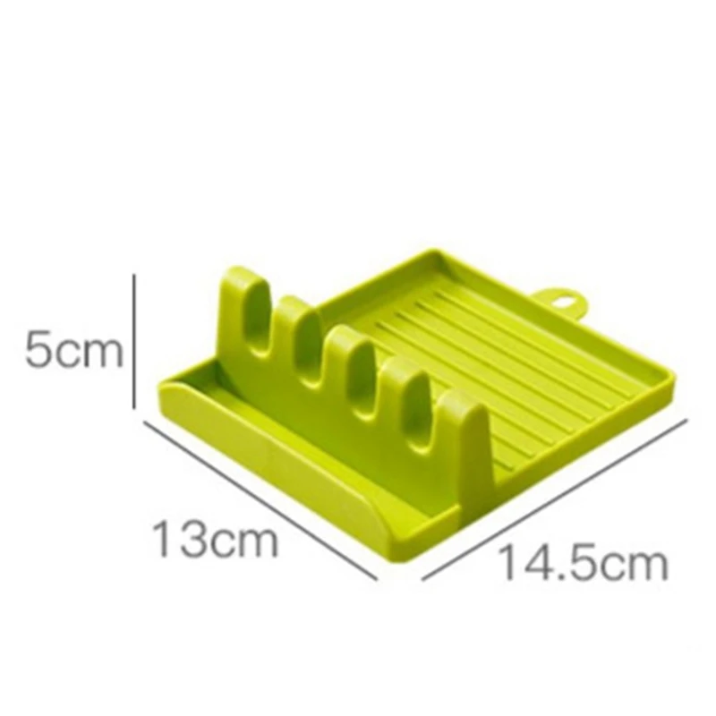 

Spoon Holders Fork Spatula Rack Shelf Organizer Kitchen Utensil Plastic Spoon Rest Chopsticks Holder Non-slip Spoons Pad