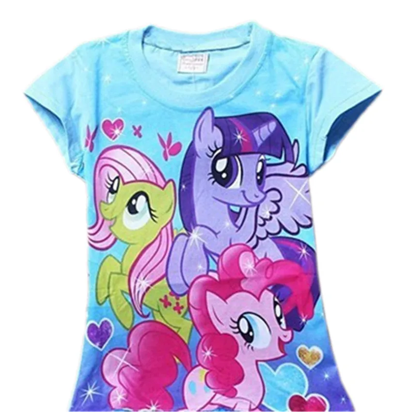 Летняя мультяшная футболка для маленьких девочек My Little P-Pony одежда новинка 2022 20 |