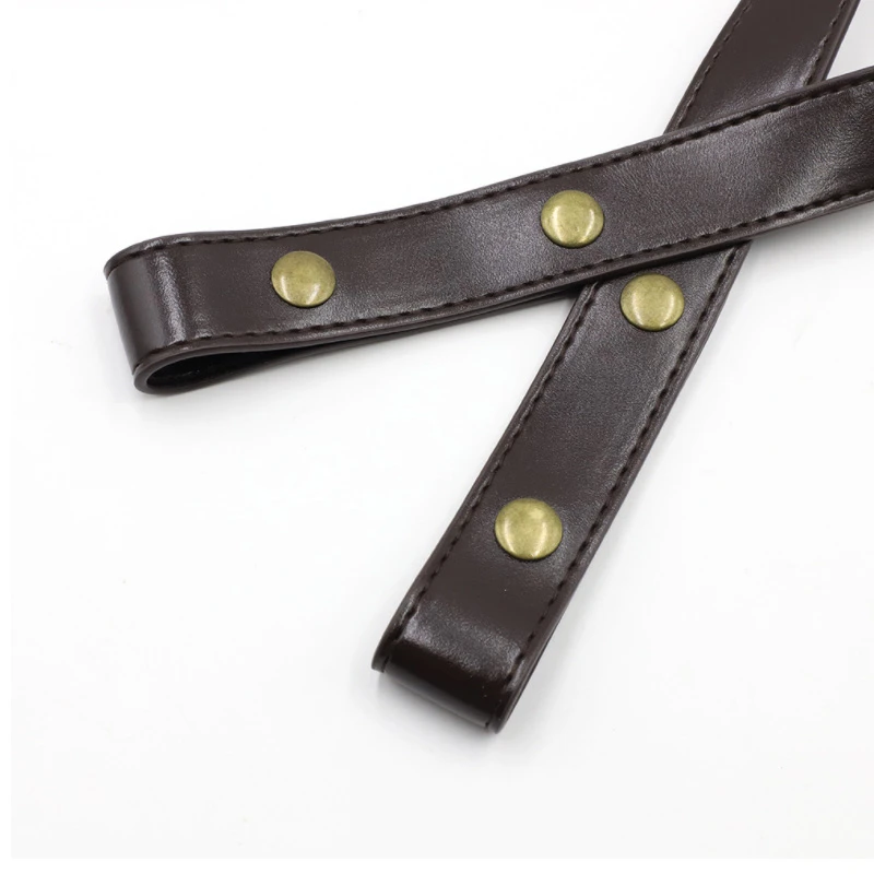 

1 Pcs 80cm bag accessories handbag strap handle accessories with snap detachable PU Leather short handle bag strap
