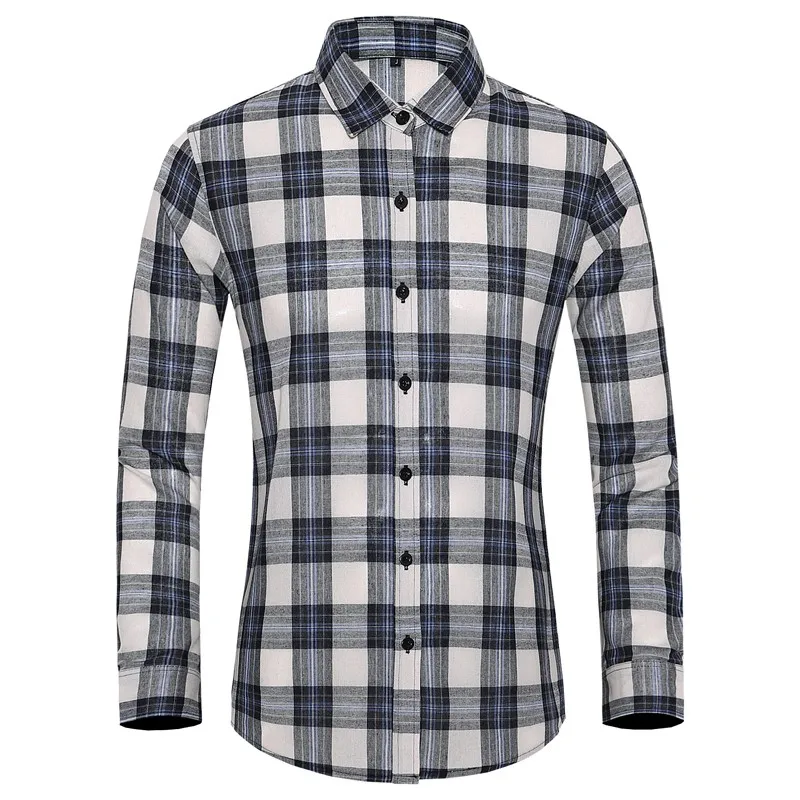 

Мужская свободная рубашка в клетку, повседневная однобортная рубашка с длинным рукавом и воротником с острым вырезом, в простом стиле, весн...