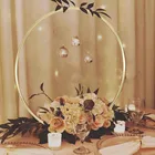 Свадебный венок, портативная золотистая железная металлическая гирлянда с кольцом 10-40 см, Свадебный веночек, стойка для искусственных цветов, уловитель декоративный обруч