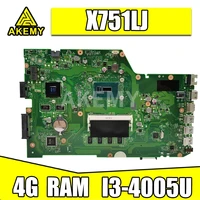 x751lj gt920m 4g ram i3 4005u mainboard for asus x751lx r752la r752ld x751ln x751ld x751lj a751l laptop motherboard