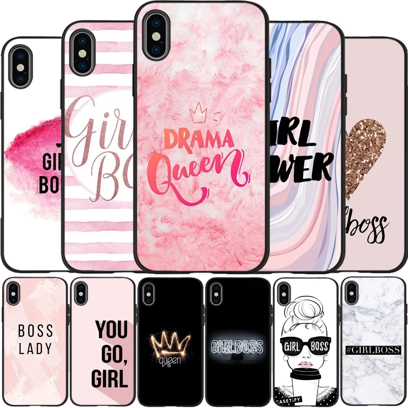 Черный чехол для телефона Boss lady Girl power Customer iPhone 8 11 Pro X XS Max XR 5 5S 6 6S Plus 7 задняя крышка