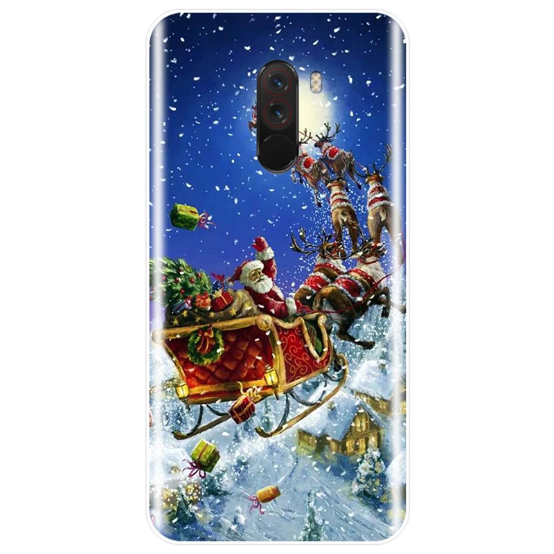 Новый год рождественский дизайн задняя крышка чехол для телефона из мягкого