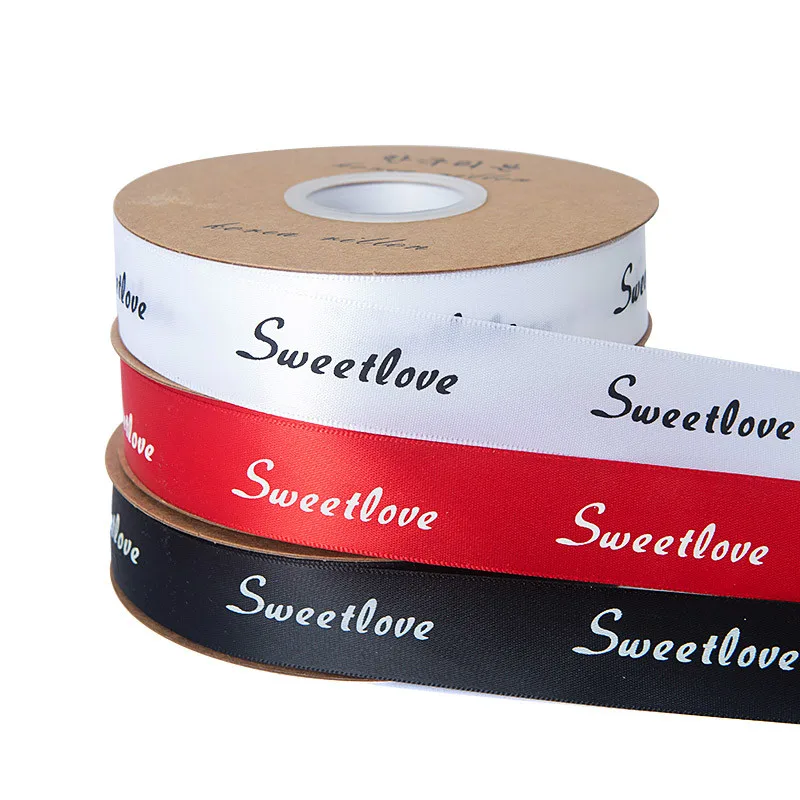 1'✥mm Forever Love Design Gift Packaging Ribbon for Wedding Party Christmas Decorations DIY Gifts Wrapping fabric ribbons - купить