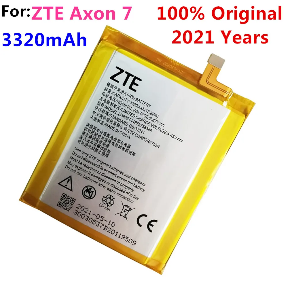 

2021 100% оригинальный новый LI3931T44P8H756346 Аккумулятор для ZTE Axon 7 5,5 дюймов A2017 аккумулятор 3320 мАч с номером отслеживания