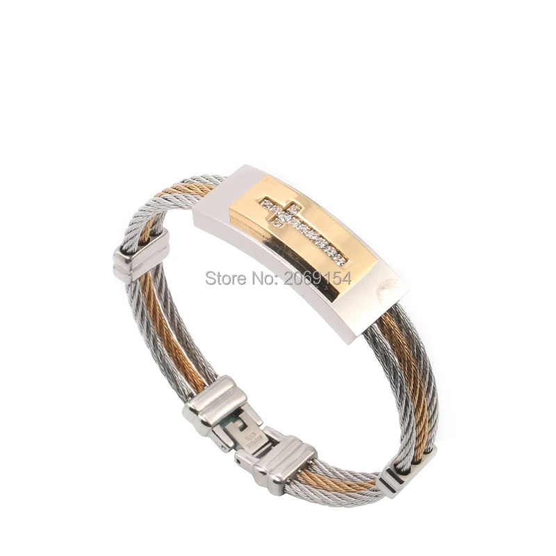 Мужской браслет с крестом очаровательное ювелирное изделие чешский сверлильный