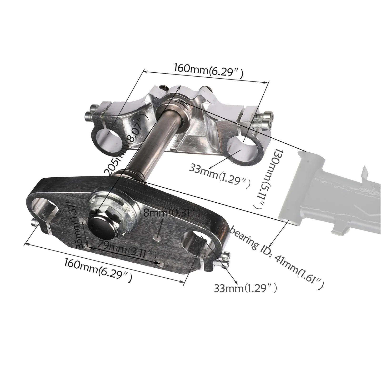 TDPRO передний амортизатор Тройная вилка 22 мм Зажим Руль Riser для мотоцикла 110cc 125cc Honda Apollo Yamaha Dirt Bike мотоцикл