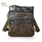 Сумка-мессенджер Мужская через плечо из натуральной кожи, 302