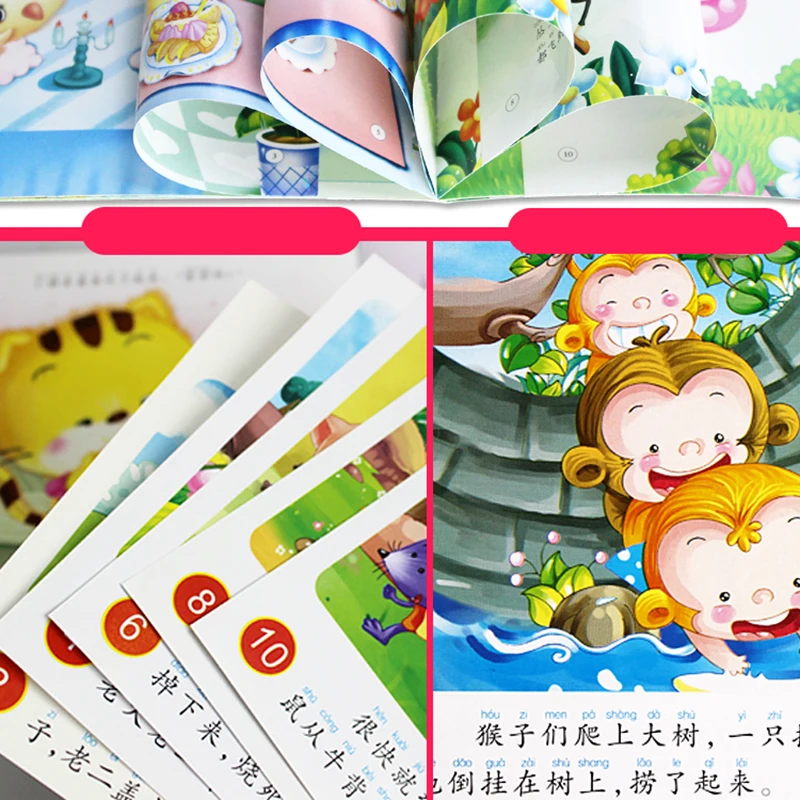 

Random 20 Books Chinese Mandarin baby Picture Story Book Cognitive Early Education Stories Books For Kids Toddlers Age 3 t